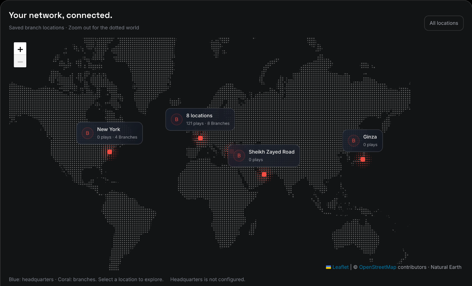 OXTON product interface with illustrative demo data; not a live connection or customer results.